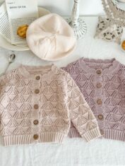 Infant Baby Girl Hollow-out Knitting Coat Air-condition Clothes-01