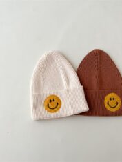 Infant Baby Girls Smile Pattern Knitting Hat-02