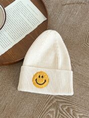 Infant Baby Girls Smile Pattern Knitting Hat-07