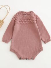 pompom stylish & fashionable long-sleeve romper for baby in autumn-02